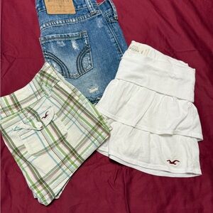 Hollister White Tiered Skirt